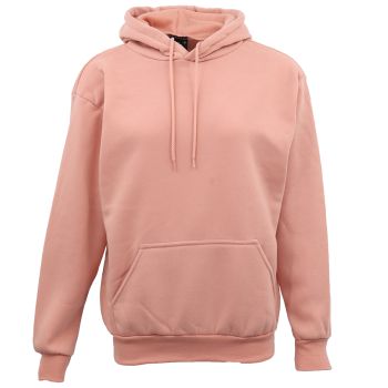 Adult Unisex Men's Basic Plain Hoodie Pullover Sweater Sweatshirt Jumper XS-8XL, Wash Pink, S