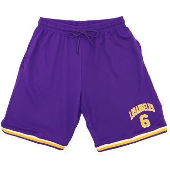 Men's Basketball Sports Shorts Gym Jogging Swim Board Boxing Sweat Casual Pants, Purple - Los Angeles 6, 2XL