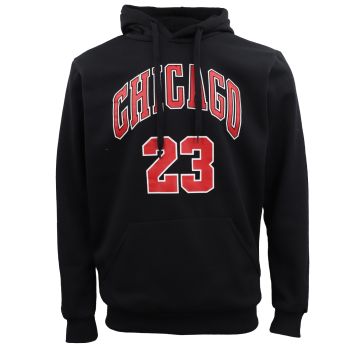 Men's Fleece Pullover Hoodie Jacket Sports Jumper Jersey Chicago Golden State, Black - Chicago 23, S