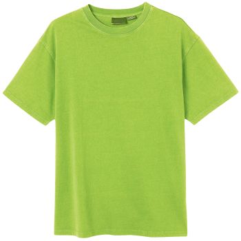 Adult 100% Cotton T-Shirt Unisex Men's Basic Plain Blank Crew Tee Tops Shirts, Lime, M