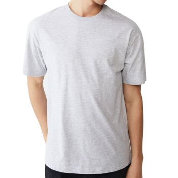 Adult 100% Cotton T-Shirt Unisex Men's Basic Plain Blank Crew Tee Tops Shirts, Light Grey, S