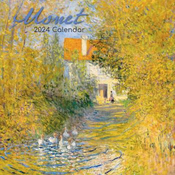 Monet - 2024 Square Wall Calendar 16 Months Arts Planner Christmas New Year Gift