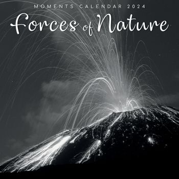 Forces of Nature - 2024 Square Wall Calendar 16 Month Black & White Planner Gift