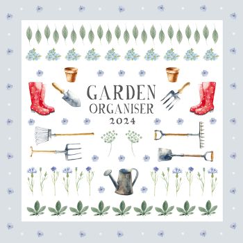 Garden Organiser - 2024 Square Wall Calendar 16 Months School Floral Planner