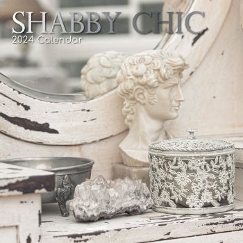 Shabby Chic - 2024 Square Wall Calendar 16 Month Lifestyle Planner New Year Gift