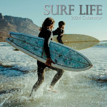 Surf Life - 2024 Square Wall Calendar 16 Months Lifestyle Planner New Year Gift