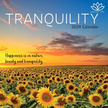 Tranquility - 2024 Square Wall Calendar 16 Month Planner Christmas New Year Gift