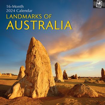 Landmarks of Australia 2024 Square Wall Calendar 16 Months Planner New Year Gift