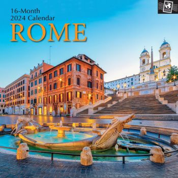 Rome 2024 Square Wall Calendar 16 Months Premium Planner Christmas New Year Gift