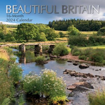 Beautiful Britain - 2024 Square Wall Calendar 16 Months Planner New Year Gift