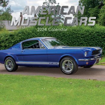 American Muscle Cars - 2024 Square Wall Calendar 16 Months Planner New Year Gift