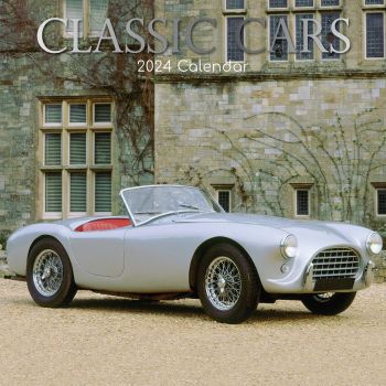 Classic Cars 2024 Square Wall Calendar 16 Months Planner Christmas New Year Gift