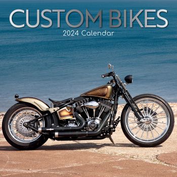 Custom Bikes 2024 Square Wall Calendar 16 Months Planner Christmas New Year Gift