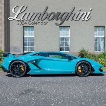 Lamborghini - 2024 Square Wall Calendar 16 Month Planner Christmas New Year Gift