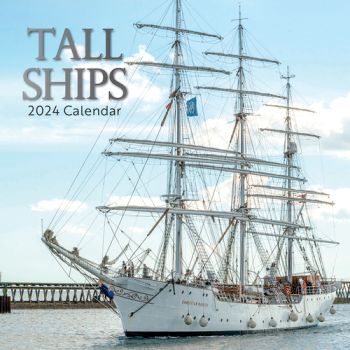 Tall Ships - 2024 Square Wall Calendar 16 Months Planner Christmas New Year Gift