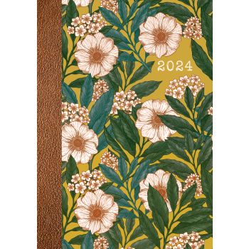 Vintage Flora - 2024 A5 Padded Cover Diary Premium Planner Book New Year Gift