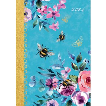 Queen Bee - 2024 A5 Padded Cover Diary Premium Planner Book Xmas New Year Gift