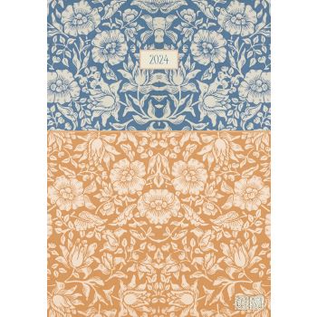 William Morris Mallow 2024 A5 Padded Cover Diary Premium Planner New Year Gift