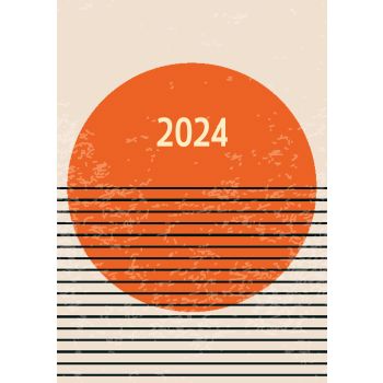 Sunrise 2024 A5 Padded Cover Diary Premium Planner Book Christmas New Year Gift