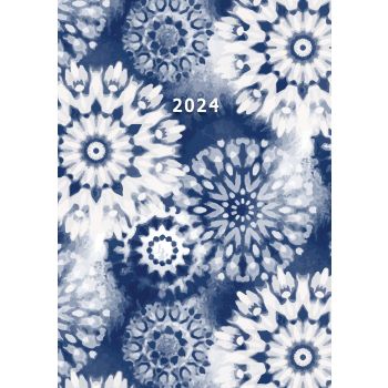 Tie-dye 2024 A5 Padded Cover Diary Premium Planner Book Christmas New Year Gift