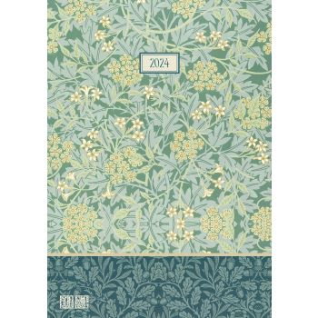 William Morris Jasmine 2024 A5 Padded Cover Diary Premium Planner New Year Gift