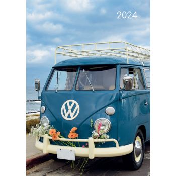 Camper Vans - 2024 A5 Padded Cover Diary Premium Planner Book Xmas New Year Gift