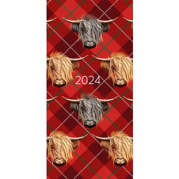 Highland Cows - 2024 Flexi Pocket Diary Premium Planner Christmas New Year Gift