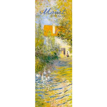 Monet - 2024 Slimline Slim Wall Calendar Hanging Planner New Year Gift