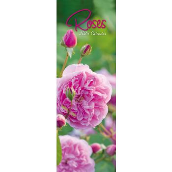 Roses - 2024 Slimline Slim Wall Calendar Hanging Planner New Year Gift