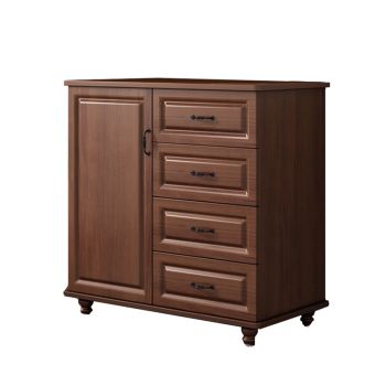 4 Chest of Drawers Storage Cabinet Tower Dresser Tallboy Drawer with Door