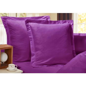 1000TC Premium Ultra Soft European Pillowcases 2-Pack Purple