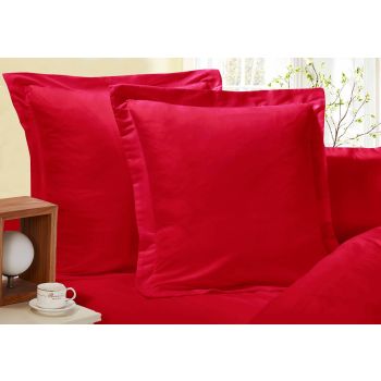 1000TC Premium Ultra Soft European Pillowcases 2-Pack Red