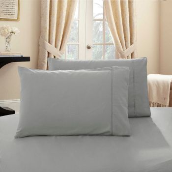 1000TC Premium Ultra Soft King size Pillowcases 2-Pack - Grey