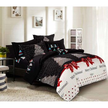 Merry Double SizeChristmas Quilt/Duvet Cover Set