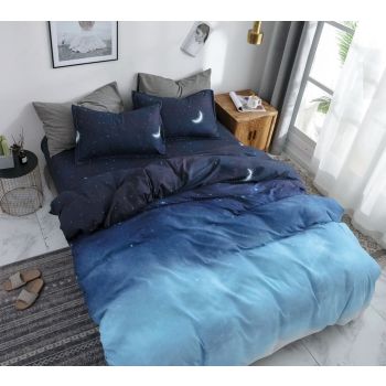 Night Blue King Size Duvet Quilt Cover Set