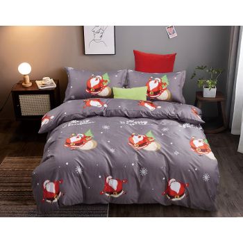 Christmas Santa King Size Quilt/Duvet Cover Set