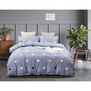 Love Heart King Size Quilt/Duvet Cover Set