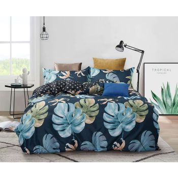 Leaves King Size Quilt/Duvet Cover Set