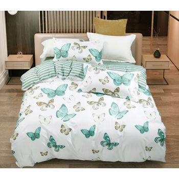 Fleur Butterfly King Size Quilt/Duvet Cover Set