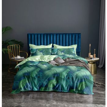 Kalena Leaves Quilt Cover Set - King Size