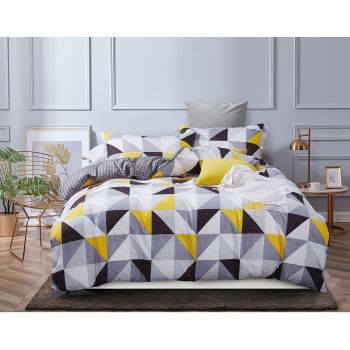 Geometric Queen Size Duvet Quilt Cover Set