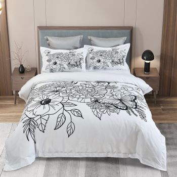 Viene Floral Quilt Cover Set - Super King Size