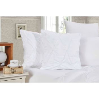 Diamond Pintuck Premium Ultra Soft Cushion Covers 2-Pack - White