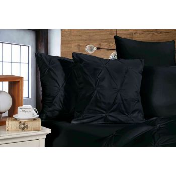 Diamond Pintuck Premium Ultra Soft Cushion Covers 2-Pack - Black