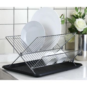 2 Tier Folding Dish Rack