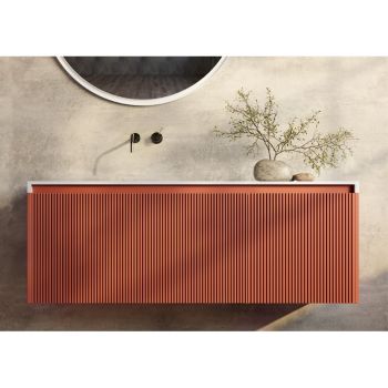 Rimini wall hung bathroom vanity 1200mm PotterÃ•s Clay