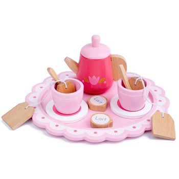 Kids Wooden Kitchen Tea Set Pretend Play