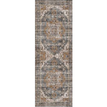 vintage-crown-cezanne-rabbit-gray-inca-gold-distressed-vintage-rug 80X400