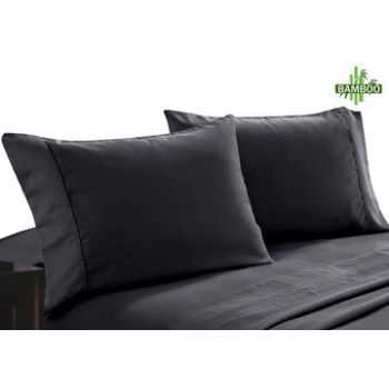 400 thread count bamboo cotton twin pack pillowcase charcoal