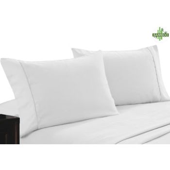 400 thread count bamboo cotton twin pack pillowcase white